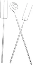 INOOMP 1 Set Stainless Steel Hot Pot Fork Dipping Fondue Cheese Fondue Forks Candy Making Dippers Stainless Steel Forks Cheese Fondue Fork Appetizer Serving Utensils Dessert Tools Silver