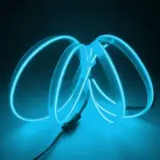 2M LED Car Interior Atmosphere Wire Strip Light Lamp ICE BLUE For Ford KIA Dodge
