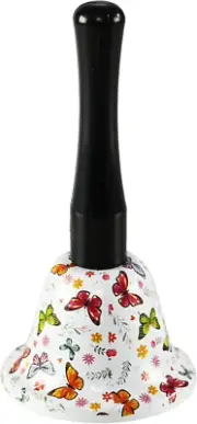 Butterfly Hand Bell W/ Handle - School, Wedding, Service Desk