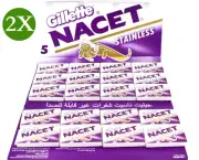 200 X Double Edge Razor Blades Gilette NACET Stainless Russia Men s Razors