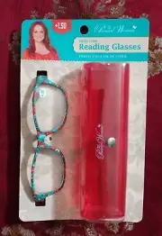 The Pioneer Woman + 1.50 Reading Glasses with Red Case Vintage Floral