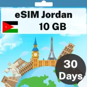 eSIM Jordan - 10 GB - 30 Days - Travel eSIM | QR code activation