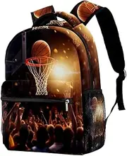 Travel Backpack for Men,Backpack for Women,Basketball and Basketball Hoop,Backpack, Q1wt3kprthbs, 11.5x8x16 in