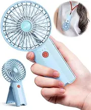 Mini Portable Folding Handheld Fans USB Rechargeable Personal Fan Neck Desktop 4-speed 3-in-1 Silent Handheld small Fan 6-15 hours battery life Suitable for summer travel Camping Outdoor Kids Gift