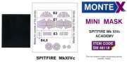 Montex 1/48 SUPERMARINE SPITFIRE Mk.XIVc CANOPY & WHEELS PAINT MASK Academy