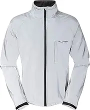 [Ettore] Mens Cycling Jacket Waterproof Breathable High Visibility Reflective Silver - Night Glow