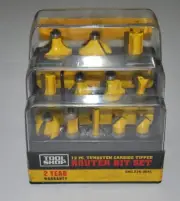 TOOL SHOP 11 PC TUNGSTEN CARBIDE TIPPED ROUTER BIT SET 236-3541
