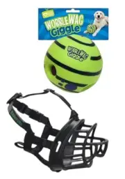 Baskerville Ultra Muzzle for Dogs Size 5 Black Plus Free Wobble Wag Giggle Toy