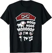 [X.Style] Moo I'm Two 2 Year Old Funny Cow Sounds 2nd Birthday Toddler ds1273 T-Shirt (S) Black