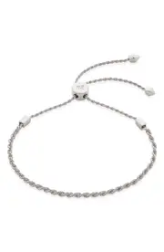 Monica Vinader Corda Fine Chain Friendship Bracelet in Silver at Nordstrom One Size