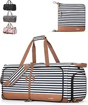 [Lekesky] Foldable Travel Bag Sports Bag Weekender Women with Shoe Compartment