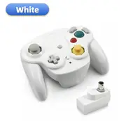 5 Colors Wireless Gamepad Controller for NGC game console with 2.4G Adapter Gamepads Joystick for GameCube Video Game Console White