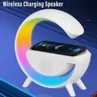 LED Atmosphere Lamp Bluetooth Speaker Wireless Charger RGB Bedside Night Light