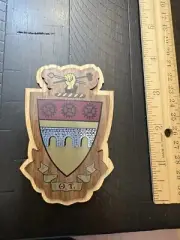 Theta Tau Double Raised Wood Crest Shield NEW, LICENSED