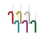 C104 12PCS Christmas Decoration Christmas Tree Pendant Onion Powder Cane Pendant Home Scene Decoration Christmas Ornaments