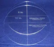 Circle Template 2 Piece Set. 9 and 10 Inches - Clear 1/4 Inch Thick