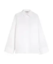 Lace-up poplin shirt IT40,IT44,IT42,IT38 optical white
