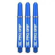 3pc Target Pro Grip Polycarbonate Spin Shaft Dart Accessory Multipack Short Blue