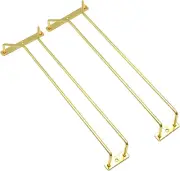 14-Inch Gold Wine Glass Rack, under Cabinet Wine Glass Holder Stainless Steel St