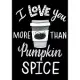 Industrial Cafe I Love You More Than Pumpkin Spice Poster