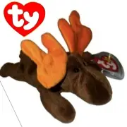 *EXTREAMLY* Rare TY Beanie Babie Chocolate The Moose 1993 Tag Errors PVC Pellets