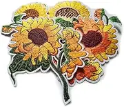 Sunflower Embroidered Patches, Sunflower Iron on Patchs for Clothes,Bag,Dress,Jeans,DIY Sweet Iron Patchs for Sewing Craft Decoration (8 Pieces)