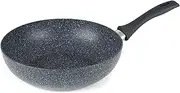 Russell Hobbs RH00851EU Non-Stick Deep Stir-Fry Pan - 28cm Pressed Aluminium Fry Pan, Soft Bakelite Handle Wok, Induction Hob Suitable, Nightfall Stone Collection, Blue Marble, Use Little or No Oil