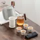 【當天出貨 免運】玻璃茶具 旅行茶具 旅行茶具組 快客杯 簡約戶外露營喝茶裝備 泡茶組 茶壺組 茶水分離