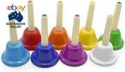 Hand Bell Shake 8 Notes Diatonic Chromatic Metal Hand Bell Kit Rhythm