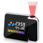 Digital Projection Alarm Clock Thermometer Hygrometer Calendar Indoor Humidity Monitor