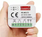 AC/DC 9~30V Remote Control Door Receiver 300~868Mhz For Gates Garage Controller