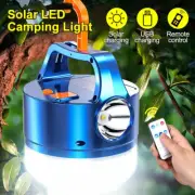 LED Solar Camping Light Bulb Outdoor USB Rechargeable Lantern Emergency Lamp 30W