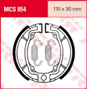 TRW Lucas Brake shoes MCS854