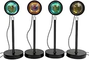 Sunset lamp, RGB Colorful 16 Color Sunset lamp, Bluetooth Remote Control Mobile Phone app Sunset, lamp Network red Live Broadcast Atmosphere Desk lamp Monochrome+fourcolorfilm