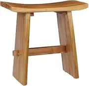 Stool Solid Teak Wood Outdoor Furniture Home Decor Garden Seating