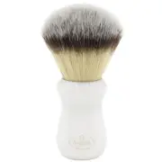 Omega Hi-Brush, #46900 White Resin Synthetic Fibers Shave Brush New