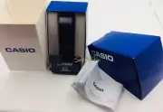 1 NEW CASIO Original Blue Watch Box Storage Case Display Cradle & Instruction