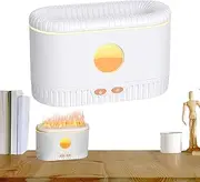 Apujent Flame Diffuser | 7 Flame Colors Noiseless Oil Diffuser,Cool Mist Large Fragrance Machine Waterless Auto Off Air Fresheners for Living Room Bedroom Yoga