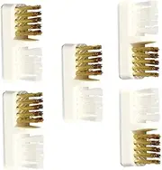 PAMINGONO 5 Pack Copper Wire Cleaning Brush Nail Drill Dust Removal Tool for Nail Art Polishing Head Lightweight for Home Salon Diy