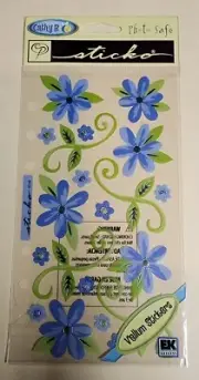Flowers Plants Stickers Brand New in Package Unopened sticko vellum scrapbook