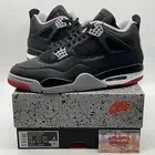 Size 12 - Air Jordan 4 Retro Bred Reimagined Black White Grey Leather FV5029-006