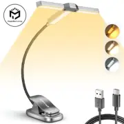 Tri-Head Led Book Light 1000mAh Usb Rechargeable Reading Light Dimmable Book Nig