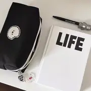 Cute Canvas Cosmetic Storage Bag Stationery Bag Large Capacity Pencil Case PouXA