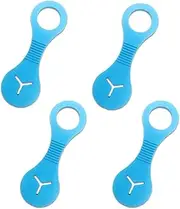 WUMUZAI 4 Pack Dog Poop Bag Holders for Leashes, Hands Free Waste Bag Holder, Poop Bag Carrier for Leash, Pet Doggy Puppy Bag Holder, Doggie Poop Bag Leash Clip (Blue)