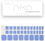 NKA Semi Cured Gel Toe Nail Polish Strip - 32 Gel Nail Wraps Stickers - UV LED Lamp Curing Strips - Blue Denim