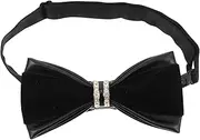 [TEMPNAP] Sparkling Rhinestone Bow Tie for Men British Style Pu Pre Tied Bowtie for Wedding Party Formal