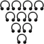 [WISTOM] 10 Pieces Ear Helix Tragus Cartilage Lip Eyebrow Retainer Jewellery Material Horseshoe Nose Septum Hoop