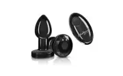 Cheeky Charms Gunmetal Rechargeable Vibrating Metal Butt Plug With Remote Small