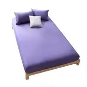 All Size Poly Cotton Fitted Sheet Bedding With Pillowcase Purple