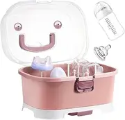 Baby Bottle Storage Organizer - Large Nursing Bottle Storage Box Organizer With Cover,Home Organization for Cabinet Dishwasher Travel Washing Toddler Sink Fridge